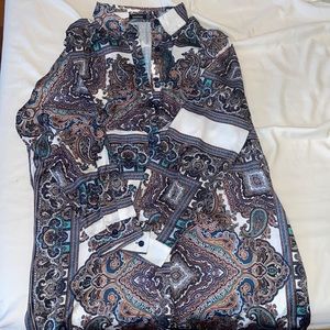 Boohoo Paisley Shirt Dress-Plus Size